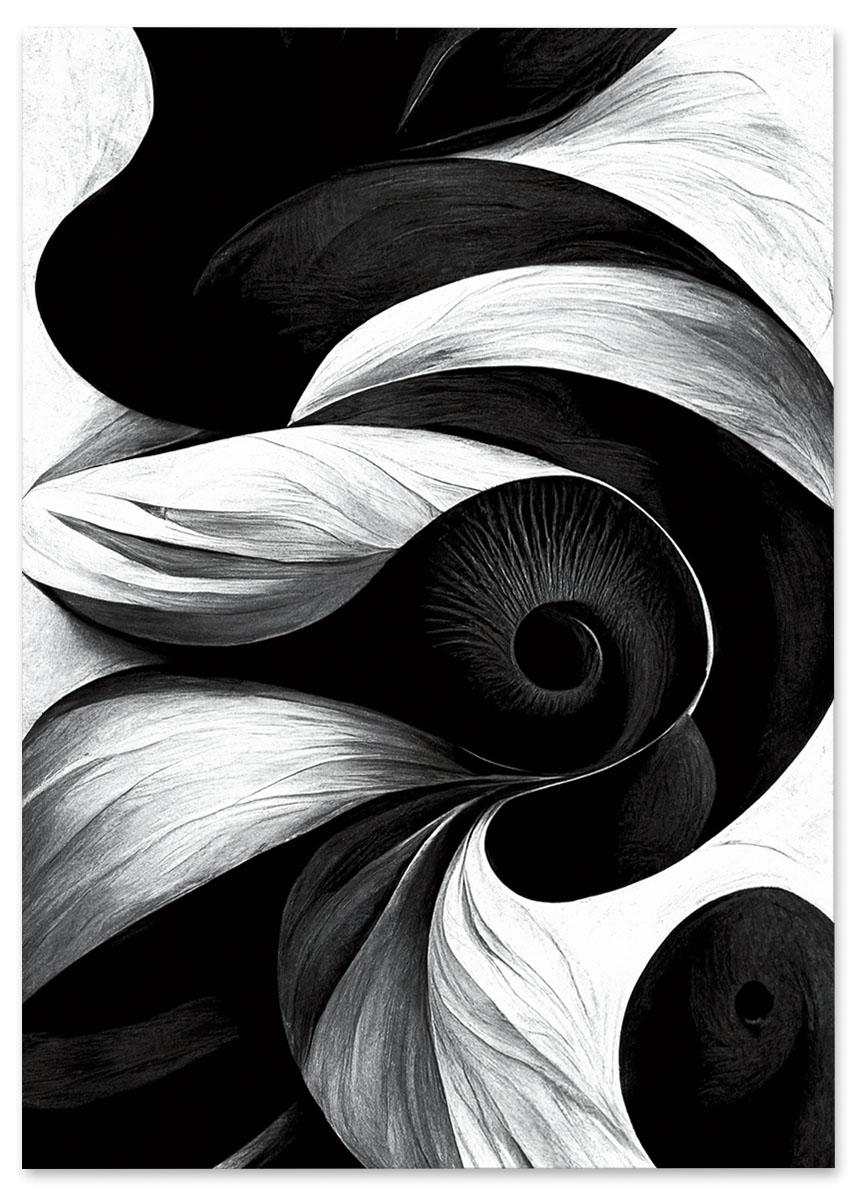 

Plakat czarnobiały czarna abstrakcja 30x40 cm