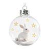 Wildlife Wonders Faux Crystal Ball Ornaments 3D Animal Decor with Fox Squirrel Deer Shatterproof Plastic Christmas Tree Decoration