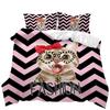 Cartoon Duvet Cover Kawaii Room Soft Reversible Comforter Cover Cute Cartoon Animal Kitten Lovely Romantic Polyester Qulit Cover