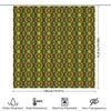 Green Orange Geometric Shower Curtain Waterproof Bath Decor Abstract Print Modern Bathing Room Decoration For Home Living Room K