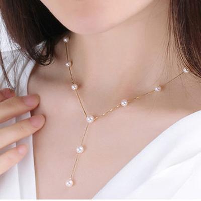 Imitation Pearls Necklace + Bracelet + Earrings Jewelry Kit