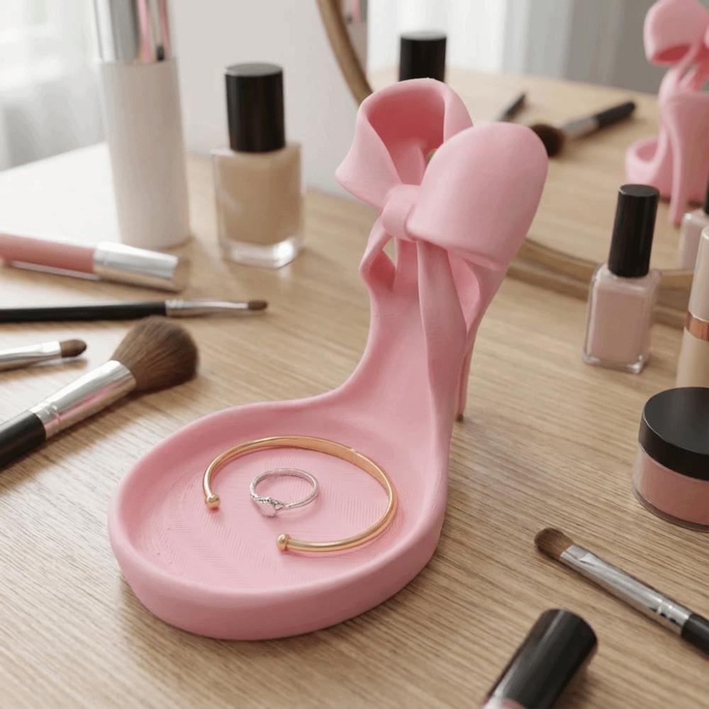 3D Printed High Heel Jewelry Tray INS Jewelry Storage Tray Shoe-shaped Ring Holder  Desktop Use