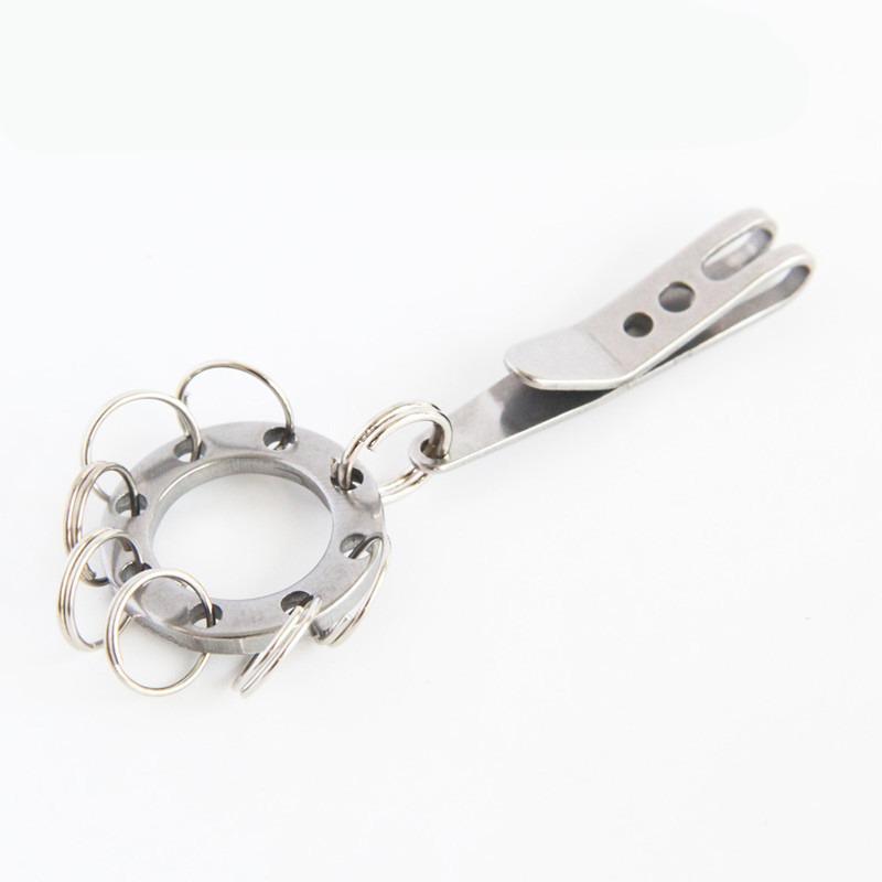 1PC Multitools Pocket Stainless Steel Bag Waist Belt Hanging Clip Mini Metal Key Buckles Pocket Clips Carabiner Outdoor Gadget