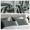 Satin Pillowcase for Hair and Skin Care Standard Queen Washable Pillow Covers Set of 2 with Envelope Closure Gifts for Women Men