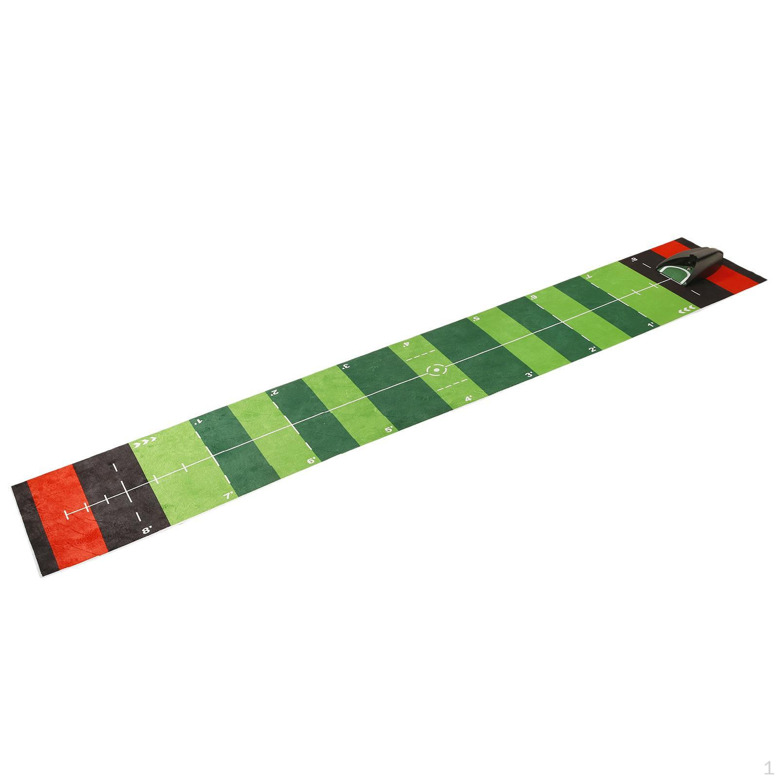 Indoor Golf Putting Green – Portable Mat with Function Golfers Practice Training Aid, Game and