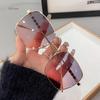 Big Frame Square Sunglasses Women Men Fashion Gradient Sun Glasses Ladies  Designer Metal Eyewear Shades UV400 gafas de sol