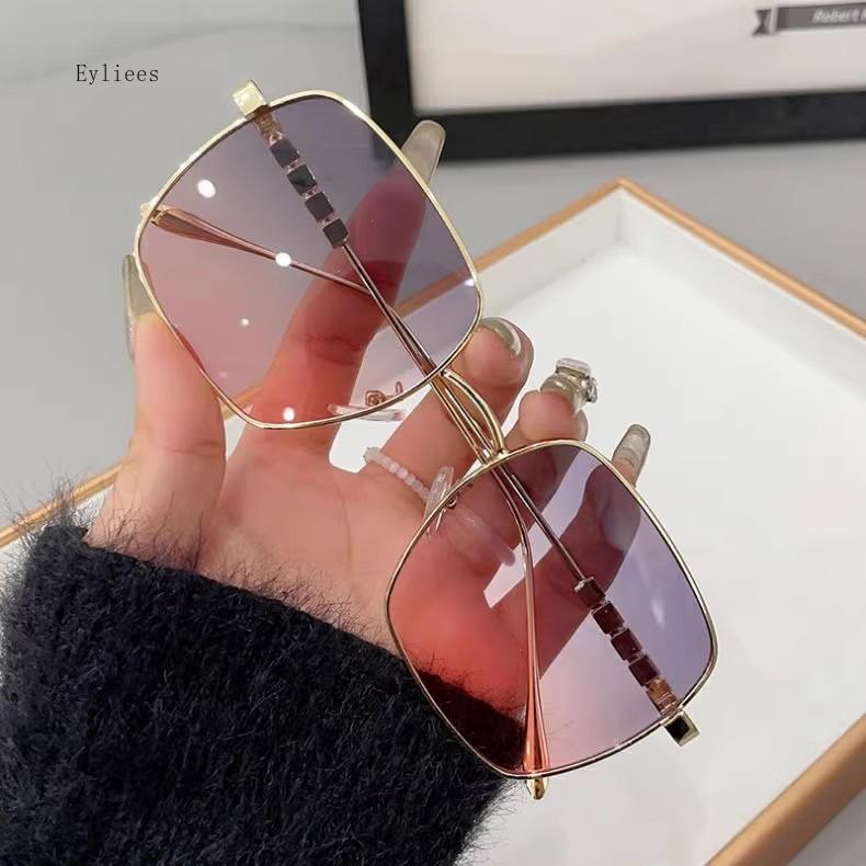 Big Frame Square Sunglasses Women Men Fashion Gradient Sun Glasses Ladies Designer Metal Eyewear Shades UV400 gafas de sol