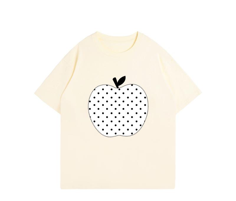 New Unisexs And Unisexs Versatile Tshirt Pattern Printed Summer Short Sleeve Street Style Casual Pure Cotton Clothing Tshirt