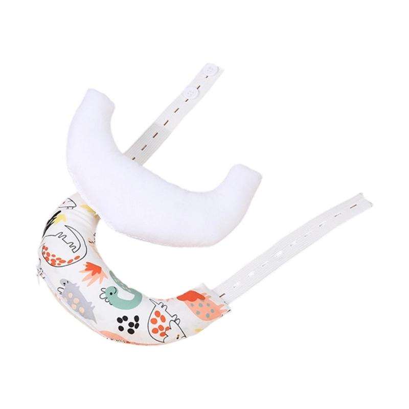 Детская подушка с эргономичной поддержкой шеи, дышащая хлопковая подушка с мультяшным рисунком для новорожденных