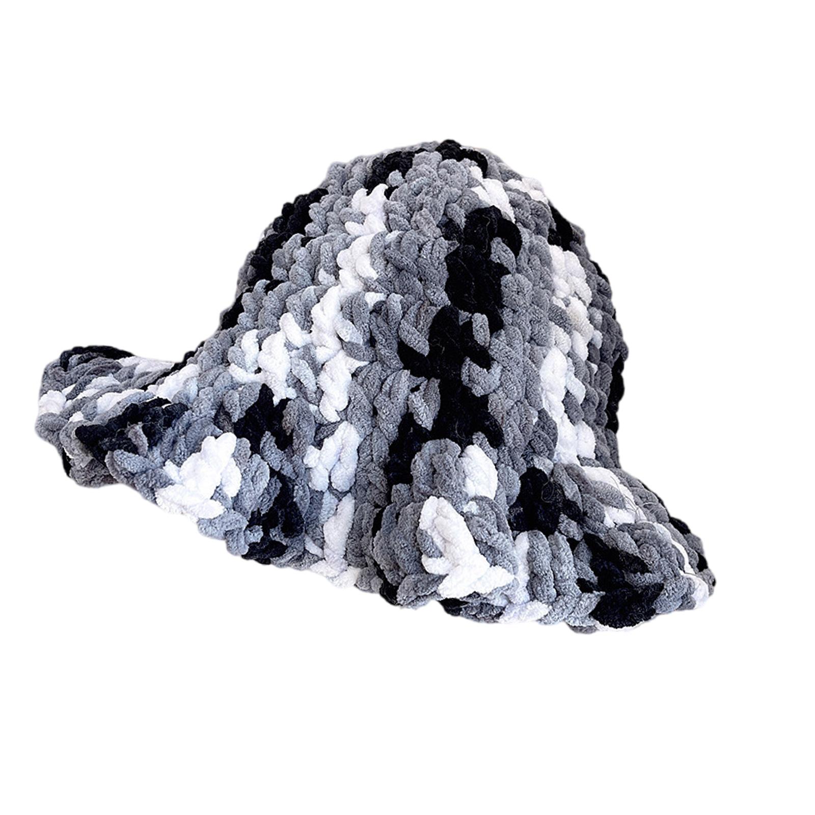 Элегантная вязаная крючком шляпа большого размера, дышащая шляпа, праздничная, ручной работы, с воланами, разноцветная F5