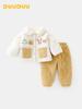 DUUDUU Kids' Fleece-Lined Pajama Set, Thickened for Autumn/Winter 2025 - Toddler Girl Style