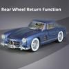 1/24 Benz 300SL Toy Car Model Alloy Diecast with Pull Back Sound and Light Simulation Toy Vehicles Models Boy Birthdays Collect Gifts