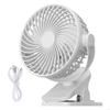 M6CB Travel Fan with 360 Degree Rotation and Three Speed Settings Quiet Desk Fan