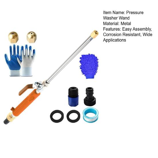 Høytrykksspylerlanse Høytrykkskraftspyler Bærbar Bilvaskelanse med Slange Hurtigkobling for Bilvindu Hage Rengjøring
