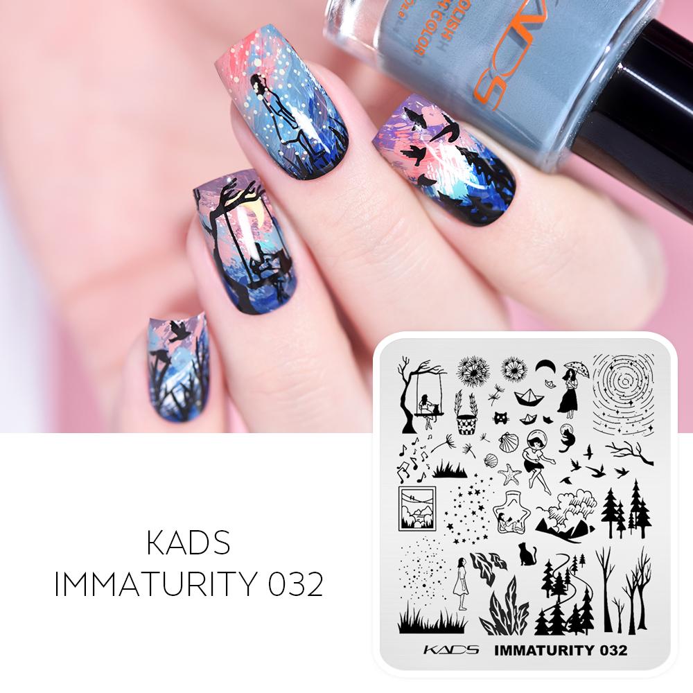 kads Nail Stamp Plates Nature Flower Animal Images Stamping Templates Nail Printing Stencil Tools for Nail Art Design