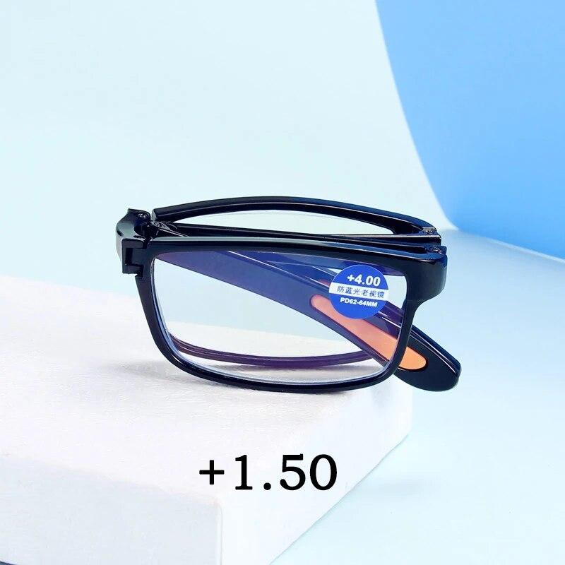 Hot Fashion Design anti blue light Reading Glasses Men Women Folding Small Glasses Frame Black Glasses Presbyopic glasses
