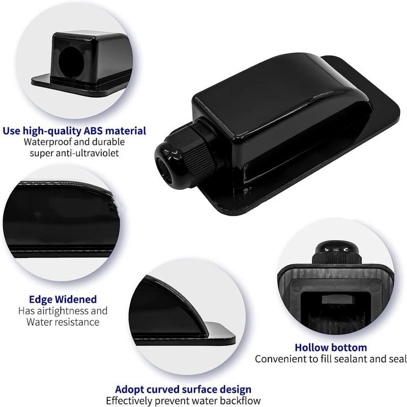 Caravan Solar Car Junction Box Cable Entry Gland Box Roof Wire Entry Cable Connector Holder for RV Yacht Motorhomes