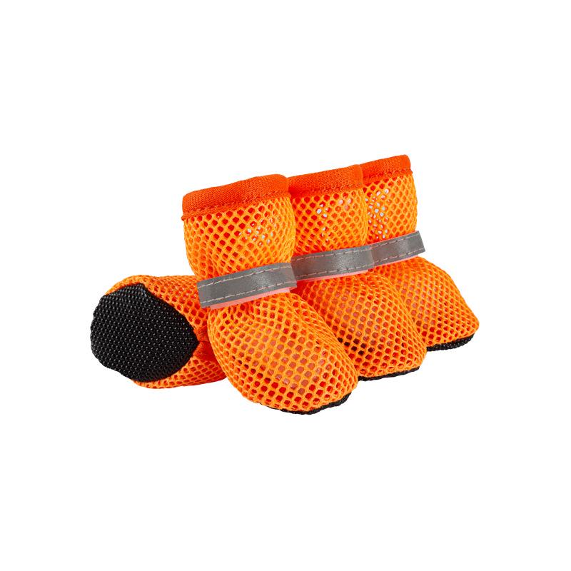 Reflective Breathable Mesh Dog Shoes - Non-slip, Wear-resistant Soles for Small and Medium Breeds