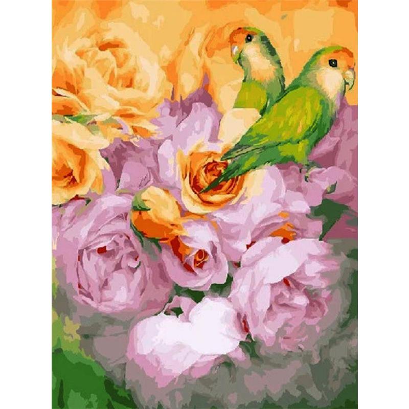 5d Diamond Painting Flower Birds Full Square/Round Diamond Embroidery Cross Stitch Peony Mosaic Needlework Home Decor Kits