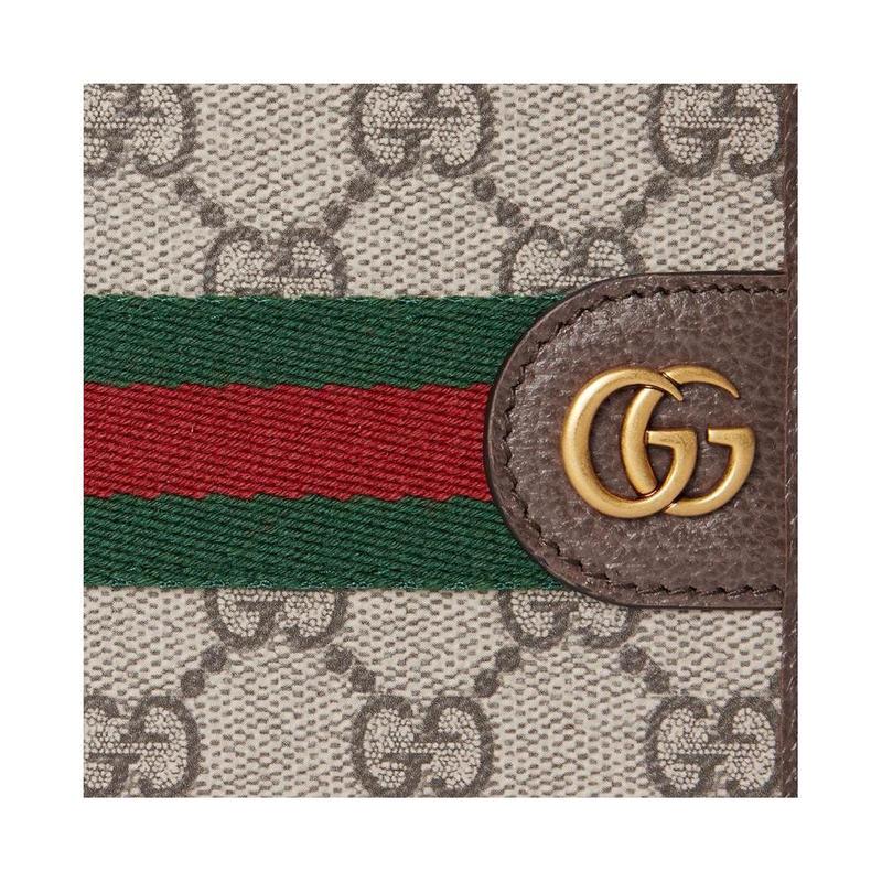 Gucci Portefeuille Ophidia en toile avec détail Web usé et logo Double G pour homme - Beige