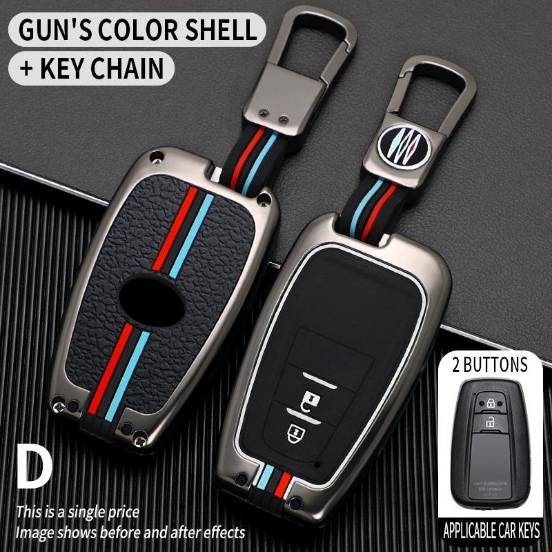 Zinc Alloy Car Remote Key Case Cover for Toyota CHR Prado 2017 2018 Prius Camry Corolla RAV4 2020 2022 2023 2024 Car Accessories
