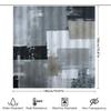 Contemporary Artistic Grey White Bath Shower Curtain Waterproof Decorative Liner for Bathroom
