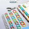 Colorful Loose Leaf Binder Rings for Cards and Student Books