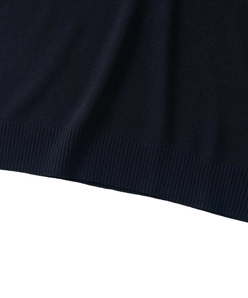 ANALOG MOOD Sepia Drop Short Sleeve Knit (Navy)