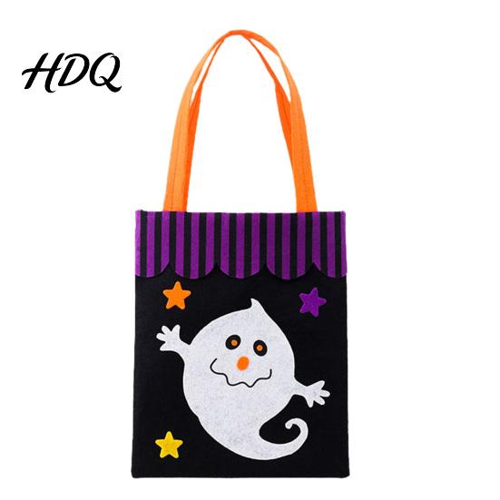Non-woven Halloween Totes Candy Bag Cute Pumpkin Ghost Tote for Kids Spooky Festive Party Favor Cartoon Pattern Treat Bag Party Trick or Bags