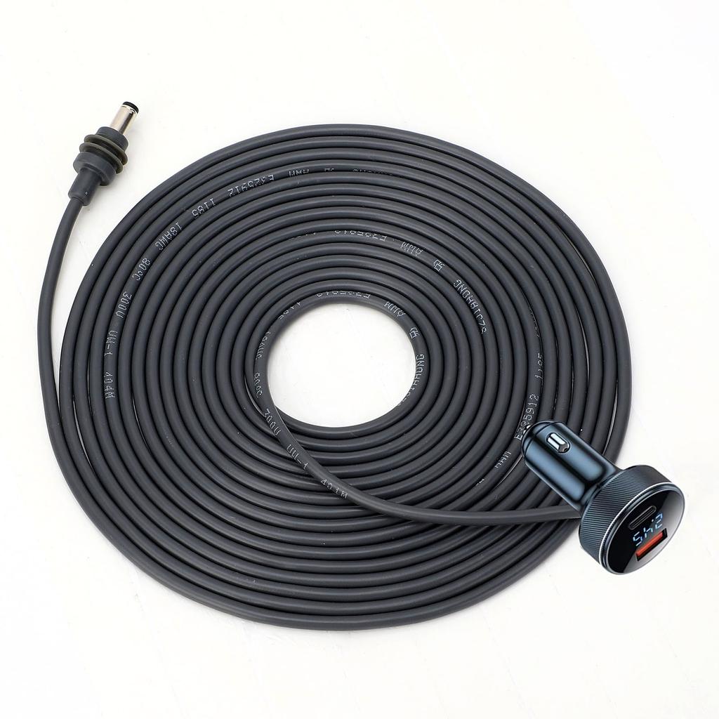 DC Car Power Cable 32.8ft Length 18AWG IP68 Water Proof DC Car Charger Power Supply Cord with