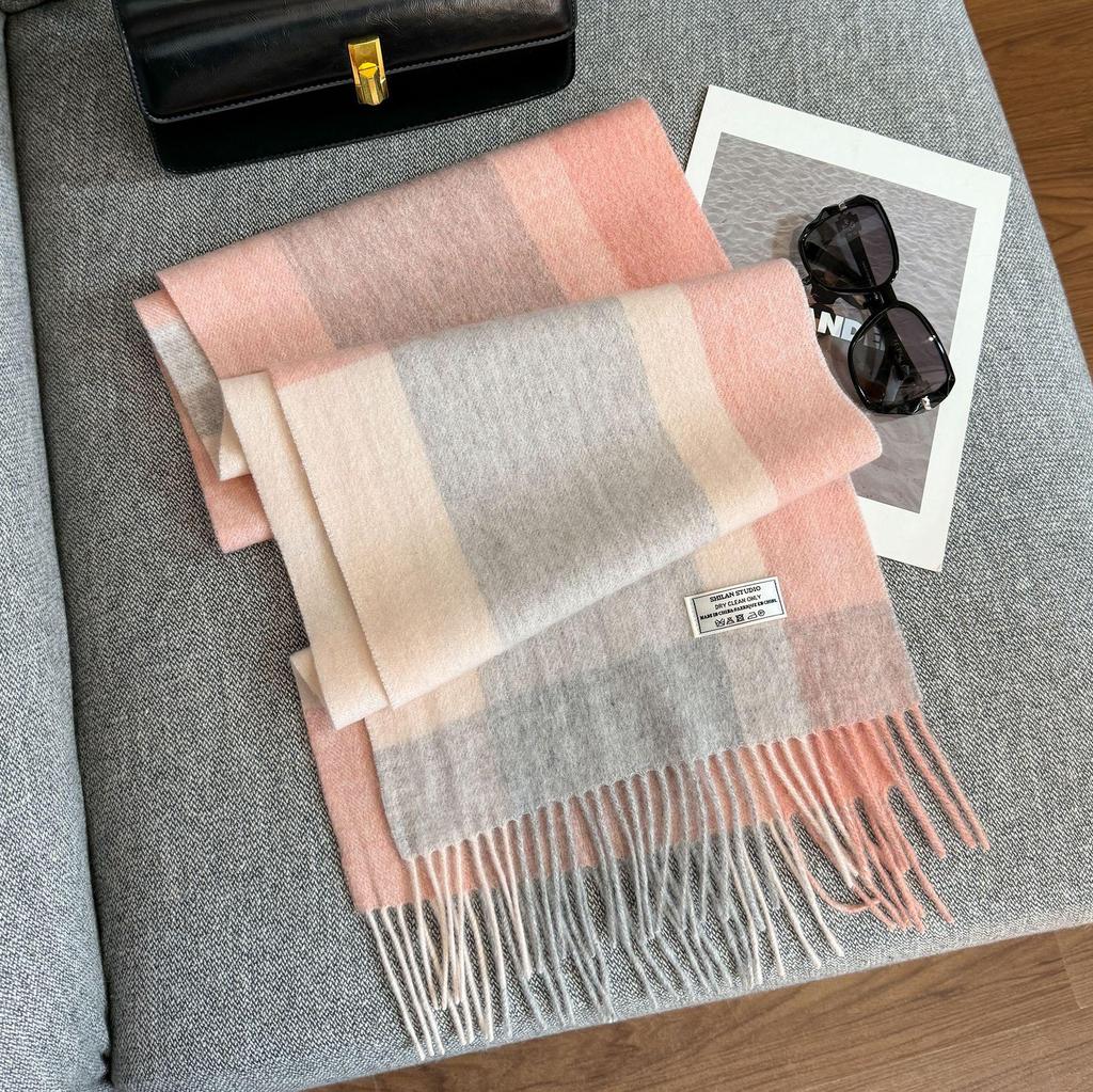 2025 Unisex 100% Wool Scarf: Versatile and Warm for Autumn & Winter
