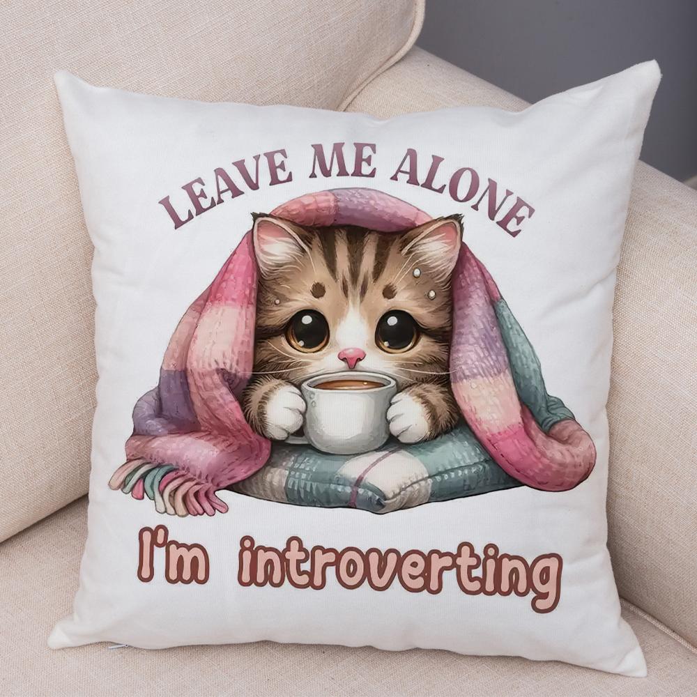 Smiling Monkey Pillowcase Double Print Do Not Disturb Sloth Cushion Cover Soft Plush Sassy Duck Pillowcase for Sofa Home Car