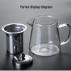 Shangqi 750ml Heat-Resistant Glass Teapot with Stainless Steel Infuser