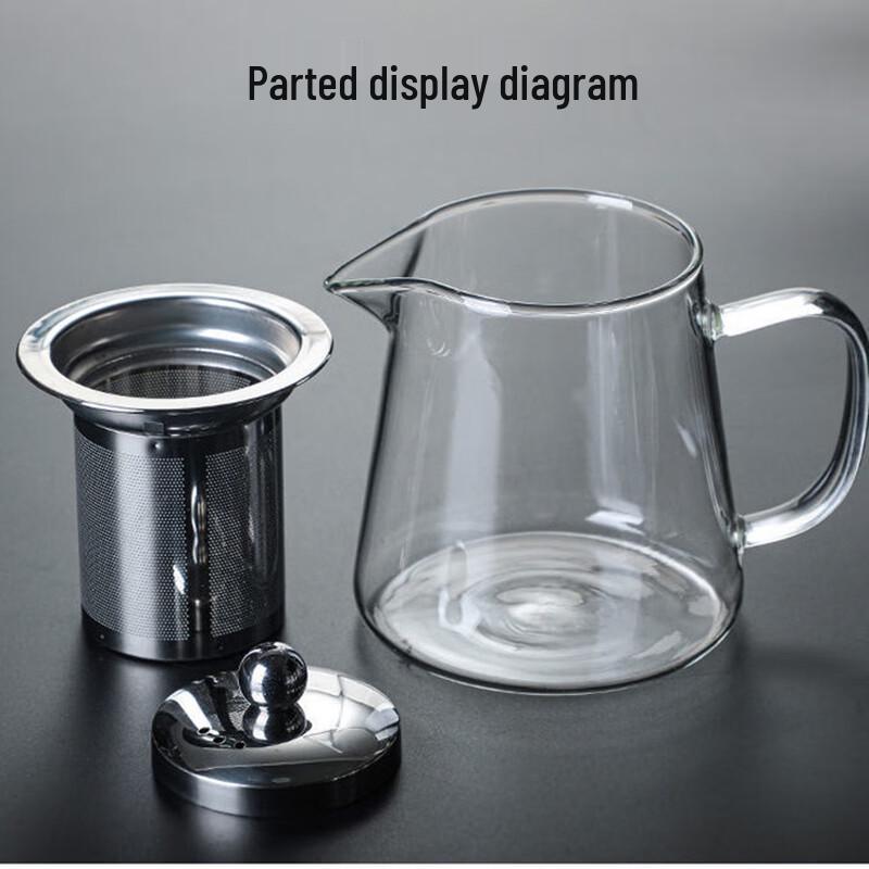 Shangqi 750ml Heat-Resistant Glass Teapot with Stainless Steel Infuser
