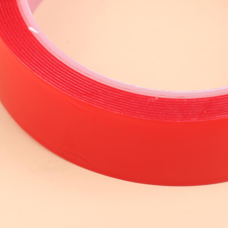 3Meter 10/20/30Mm Width Transparent Tape Double Sided Tape Nano Tape Washable Adhesive Nano Traceless Sticker Glue Red