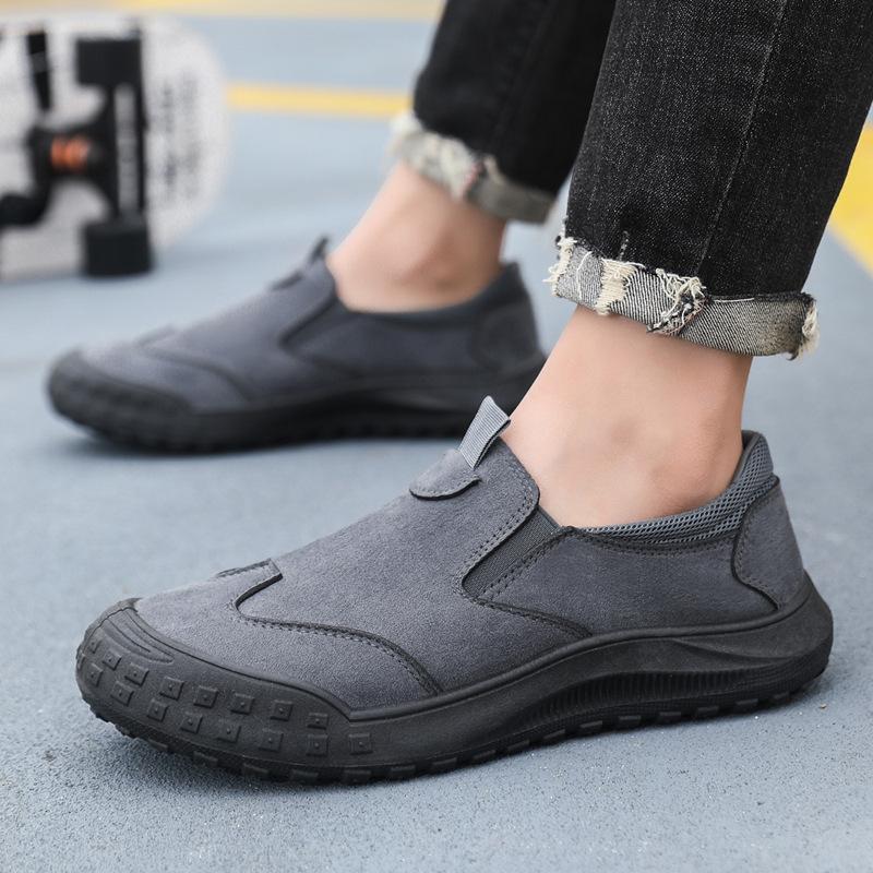 

Мужская обувь на заказ оптом осень новая дышащая повседневная обувь мужская низкая однопедальная ленивая обувь для отдыха на открытом воздухе мужская 39 серый