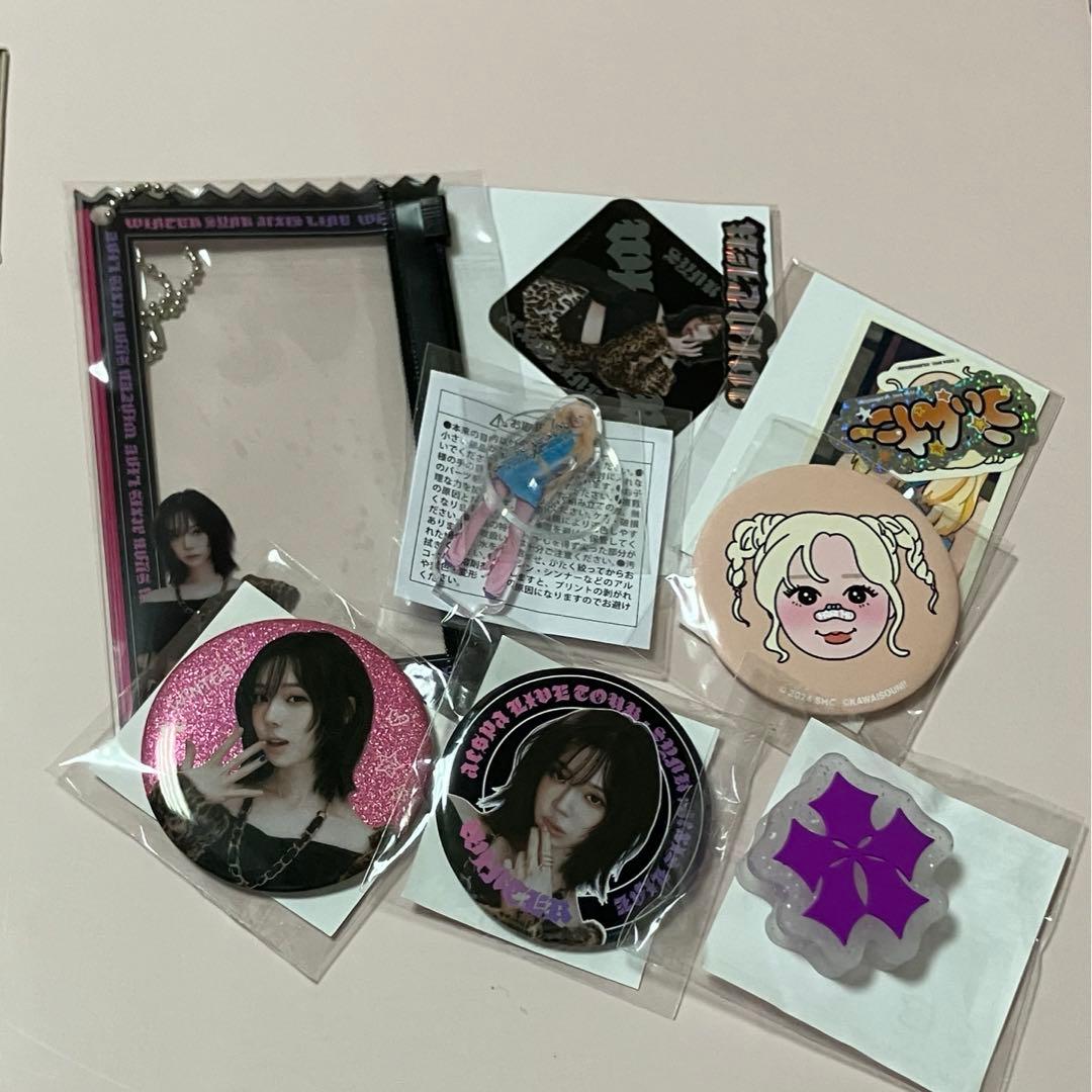 [Б/У] aespa Зимняя Капсульная Игрушка Гача Значок-Банка Акриловая Подставка