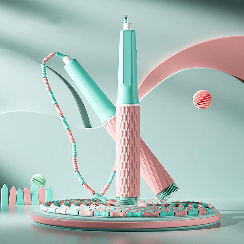 

djustable Bamboo Jump Rope Tangle Free Design With Soft Beads For Kids School Sports Home Cardio Training Equipment рожевий