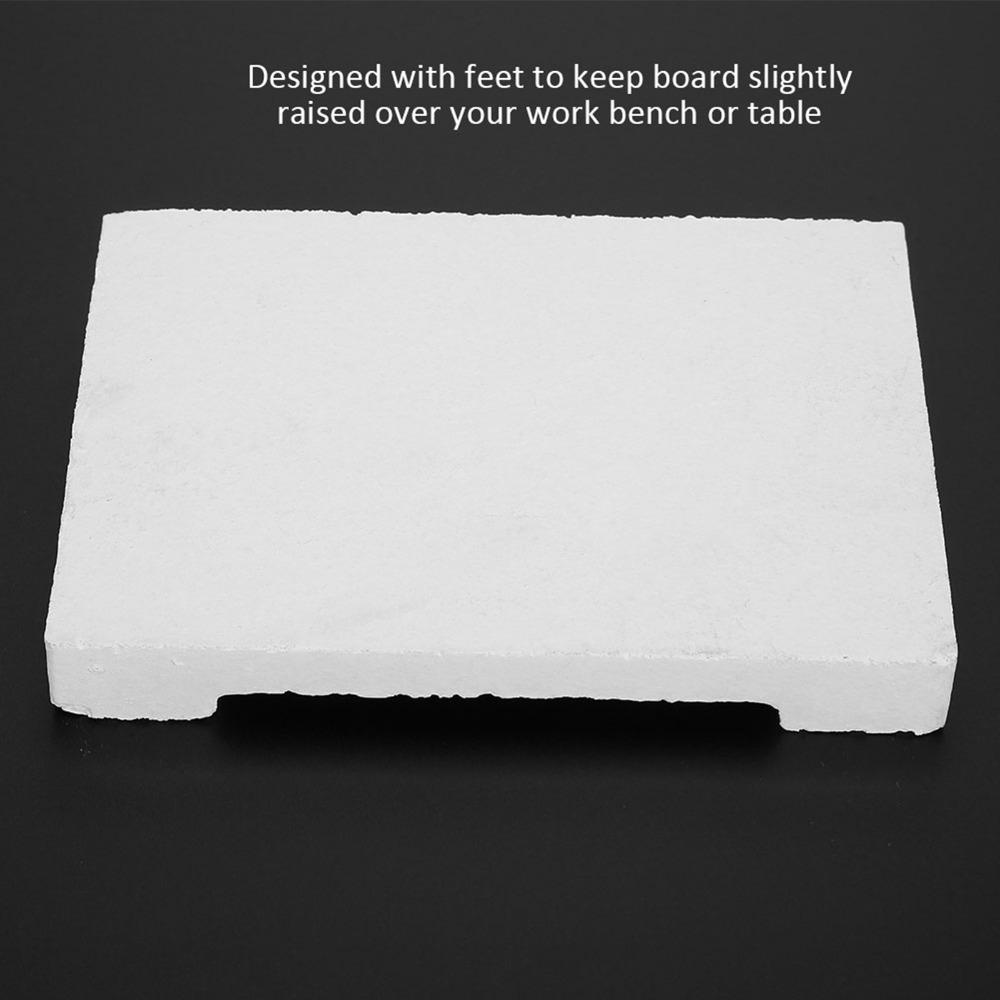 Practical Quartz Welding Board Four Corner High Temp Resistant Refractory Brick Honeycomb Square Jewelry Tool Gold Making