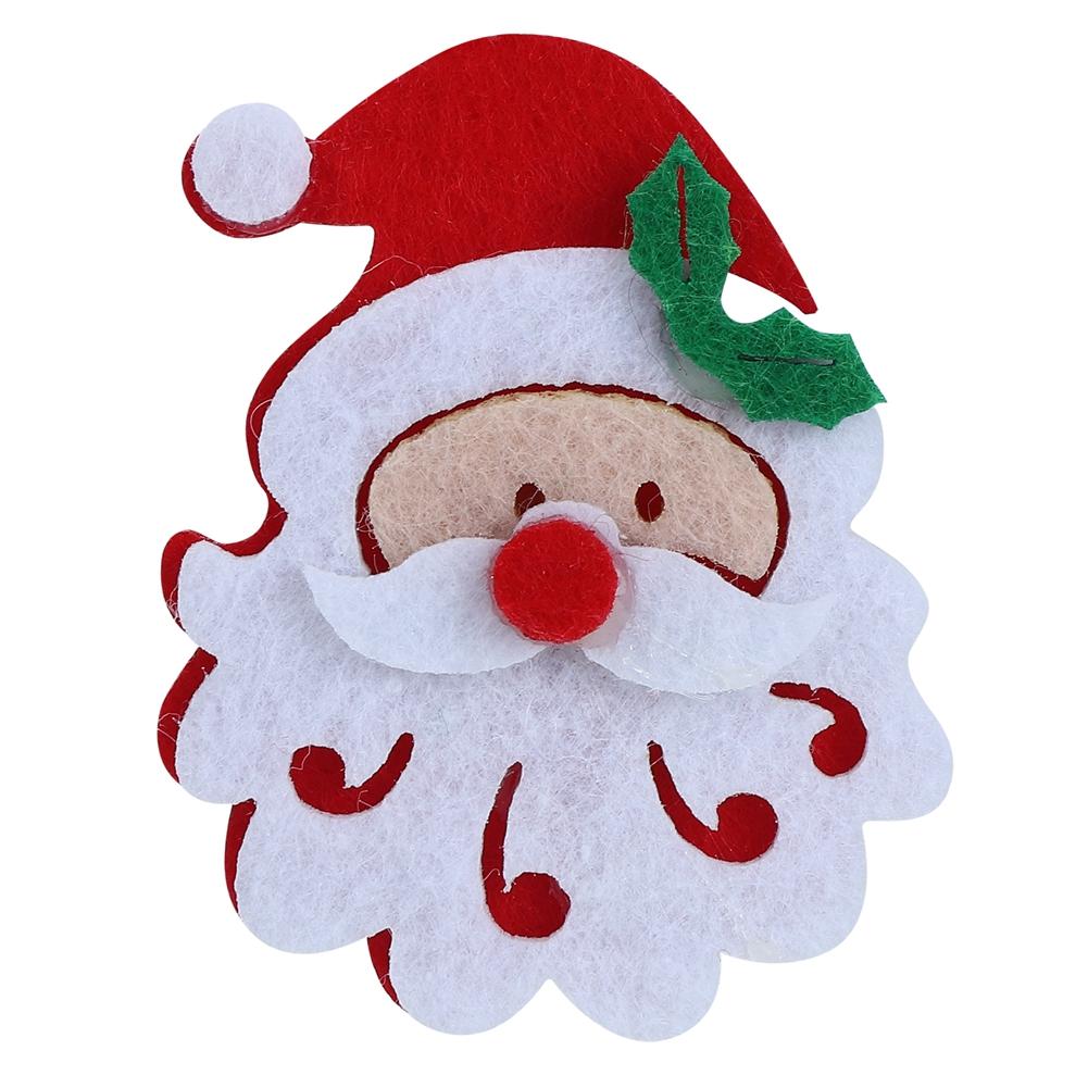 20PCS/Bag Merry Christmas Ornament Cloth Patch DIY Santa Claus Elk Snowflake Pattern Christmas