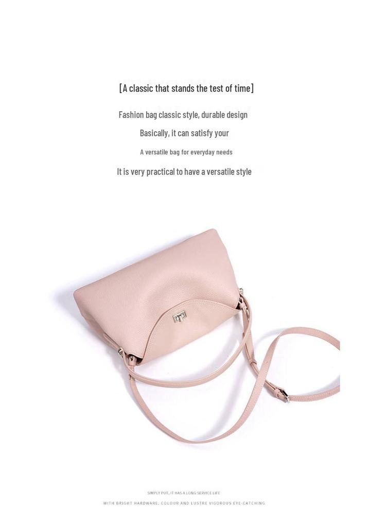 Black Versatile Women's Crossbody Bag - Large Capacity, High-End Cowhide Handbag for Office Workers