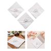 Ladies Cotton Embroidery Handkerchiefs Womens Soft Solid Candy Color Flowers Lace Edging Hankies for Wedding Party
