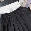 Spring & Autumn 2025 Girls' High-Waist A-line Pleated White Skirt - Size 6 Miniskirt