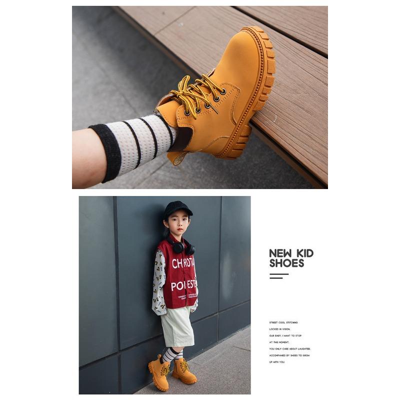 Fashion Retro Children Boots Autumn New Soft-soled British Style Medium Older Children's Sports Comfortable Casual Boots