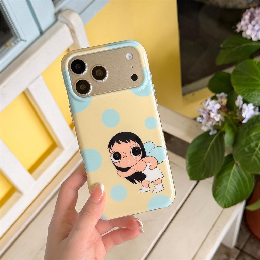 Cartoon Polka Dot Jade iPhone 15/17/16 Pro Max Anti-fall Case