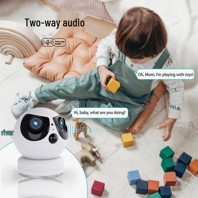 Wireless Dual-Lens Baby Monitor with Motion Detection & Alarm