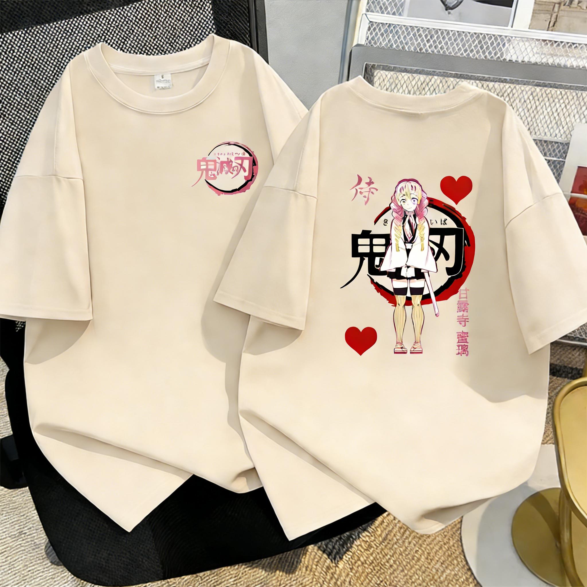 

Plus Size Demon Slayer Anime Printed Unisex and Women Tshirt Casual Summer Parent Child Top Fashion Street Wear Harajuku Style Y2K S