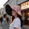 Sun hat women's summer big eaves sun hat empty top sun hat UV protection face bucket hat new