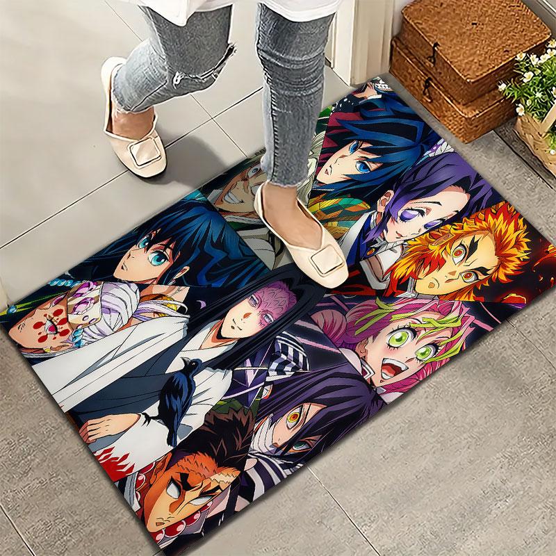 Tappeto Demon Slayer Kimetsu No Yaiba per Soggiorno Camera da Letto Casa Decorazione Divano Gioco Bambini Tappetino Antiscivolo