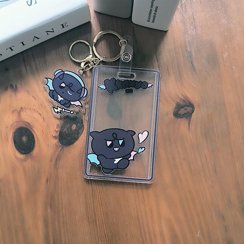 Aniteez Card Holder Keychain Keyring Acrylic Characters Photocard Sleeves Hongjoong Seonghwa Yunho Yeosang Keychain